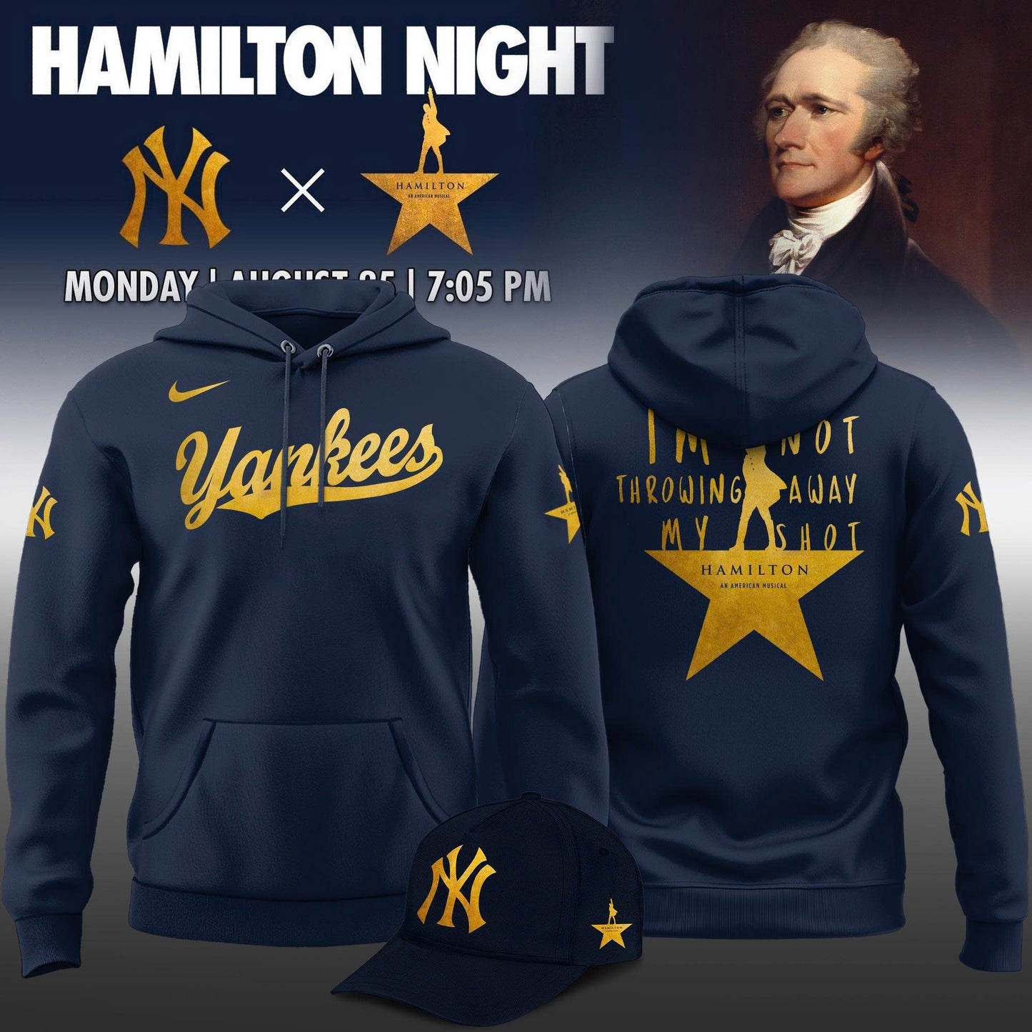 New York Yankees MLB x Hamilton Night 2025 Limited Edition Hoodie