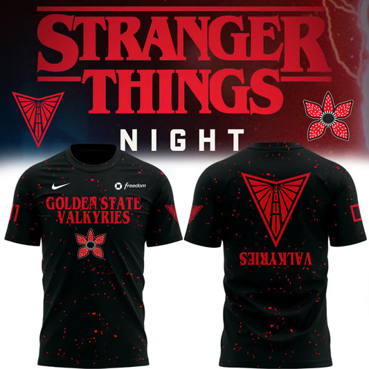 Golden State Valkyries Stranger Things Rebel Swingman Limited Edition Black Tshirt