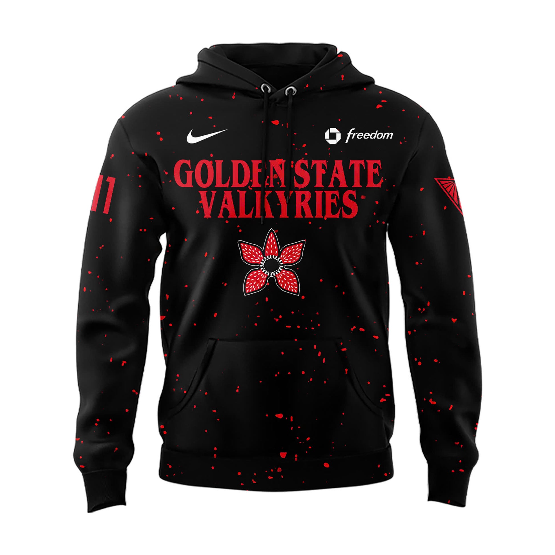 Golden State Valkyries Stranger Things Rebel Swingman Limited Edition Black Hoodie