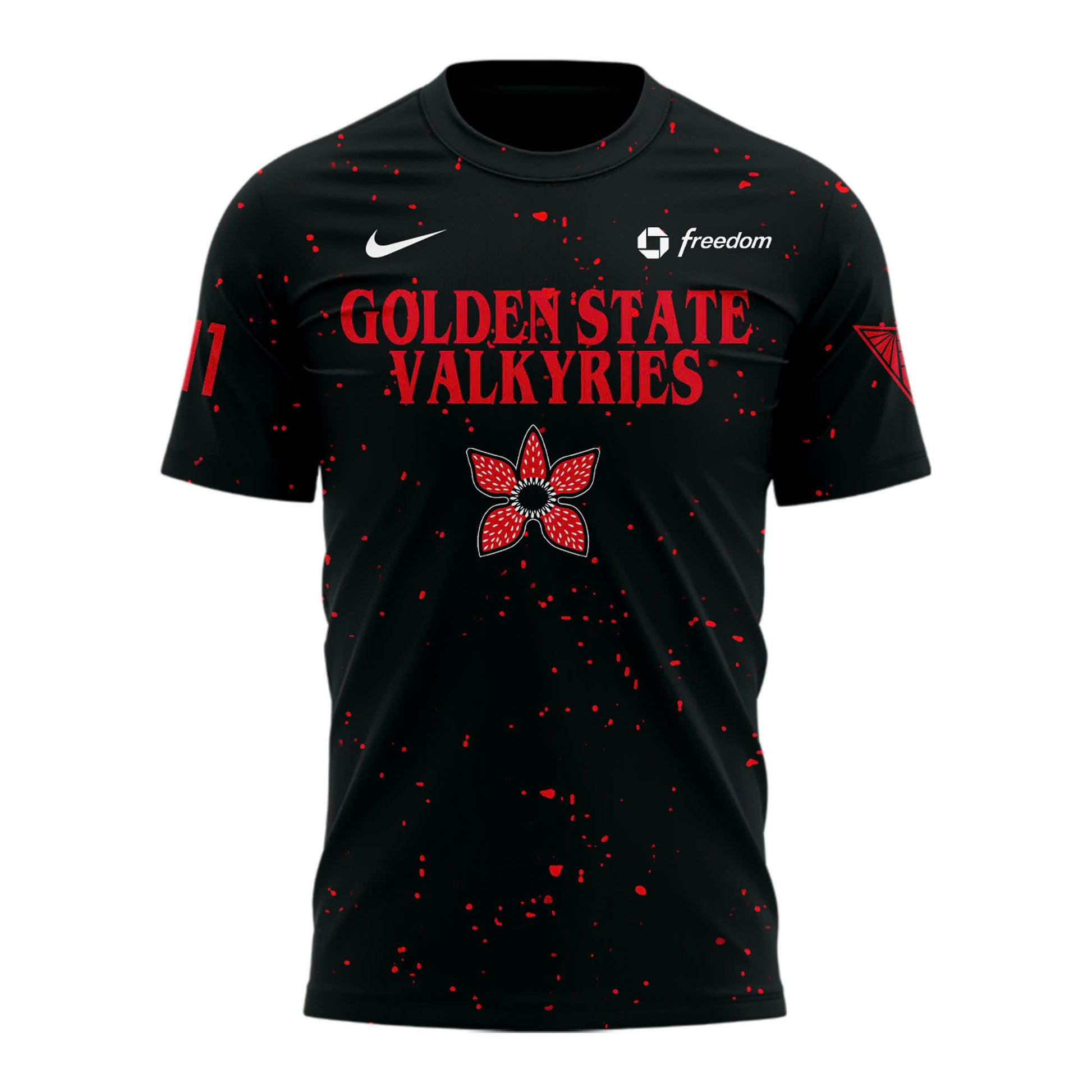 Golden State Valkyries Stranger Things Rebel Swingman Limited Edition Black Tshirt