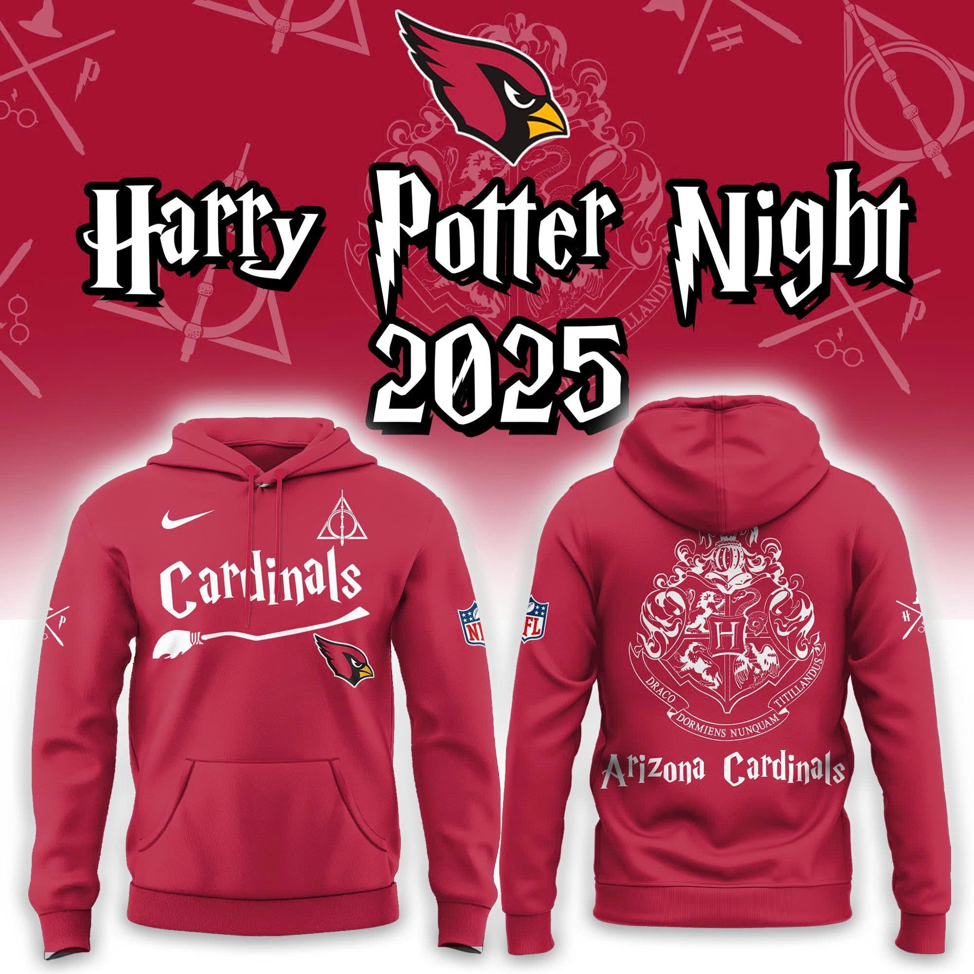 Arizona Cardinals Harry Potter 2025 Combo Hoodie