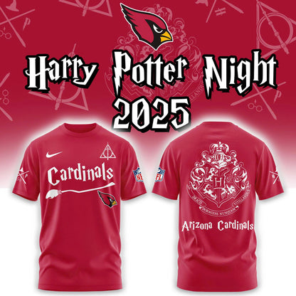 Arizona Cardinals Harry Potter 2025 Combo T-Shirt
