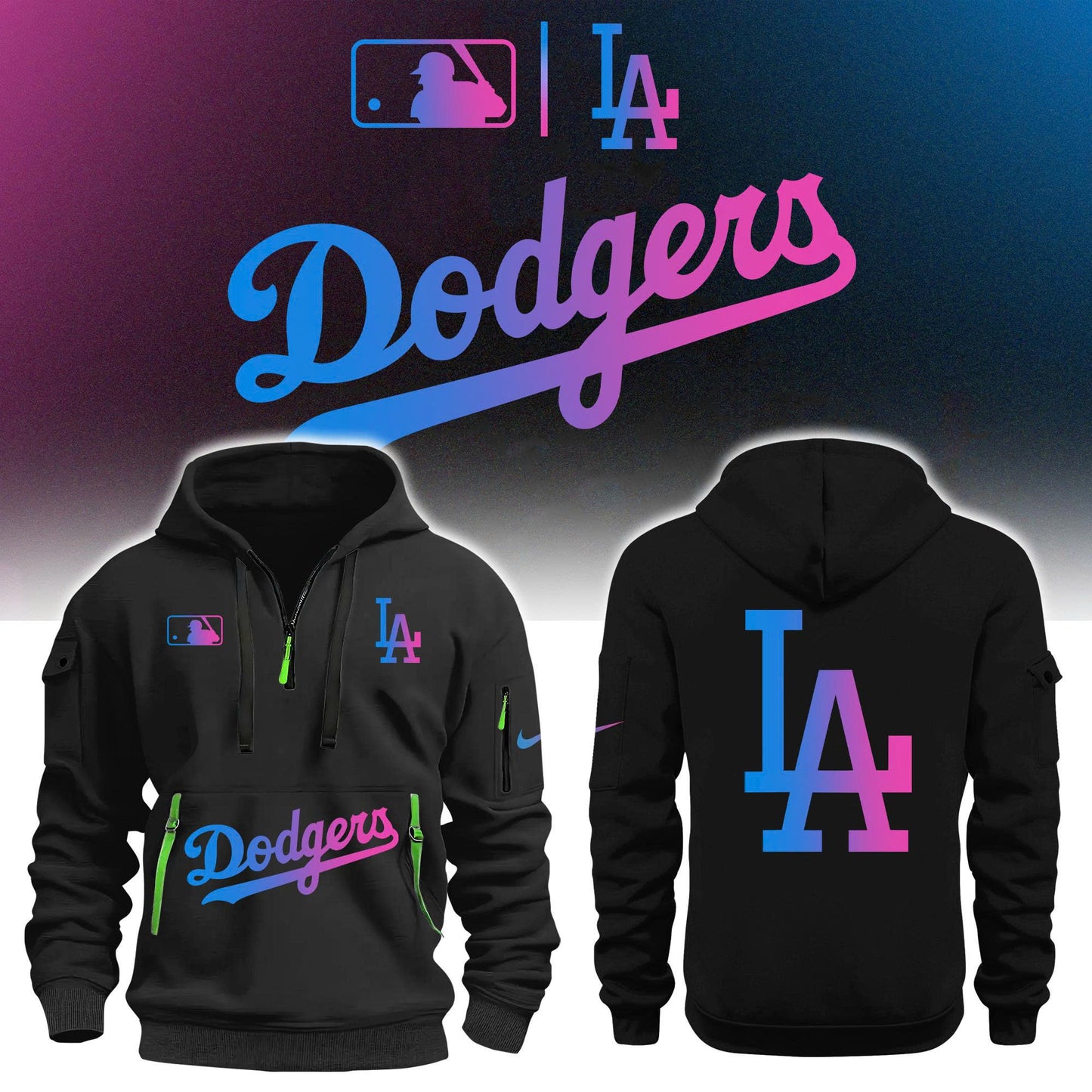 26 Los Angeles Dodgers Cyberpunk Warm Up New Hoodie