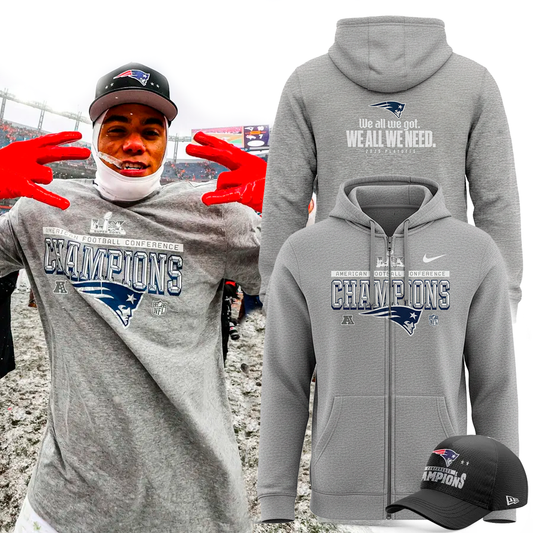 Patriots AFC Champions 2026 Zip Hoodie